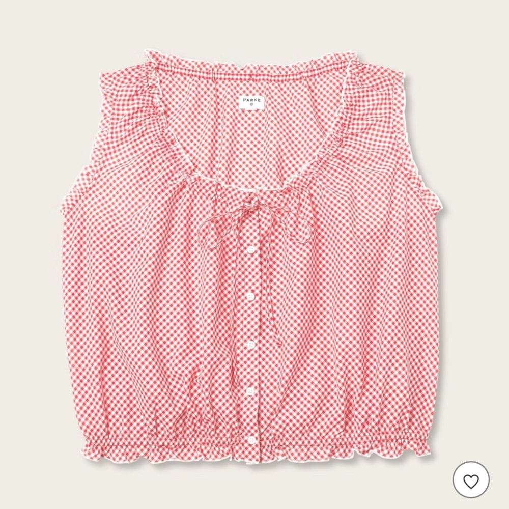 Parke x Target Red Gingham Femme Shell Tank Top NWT L